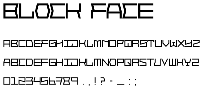 Block Face font